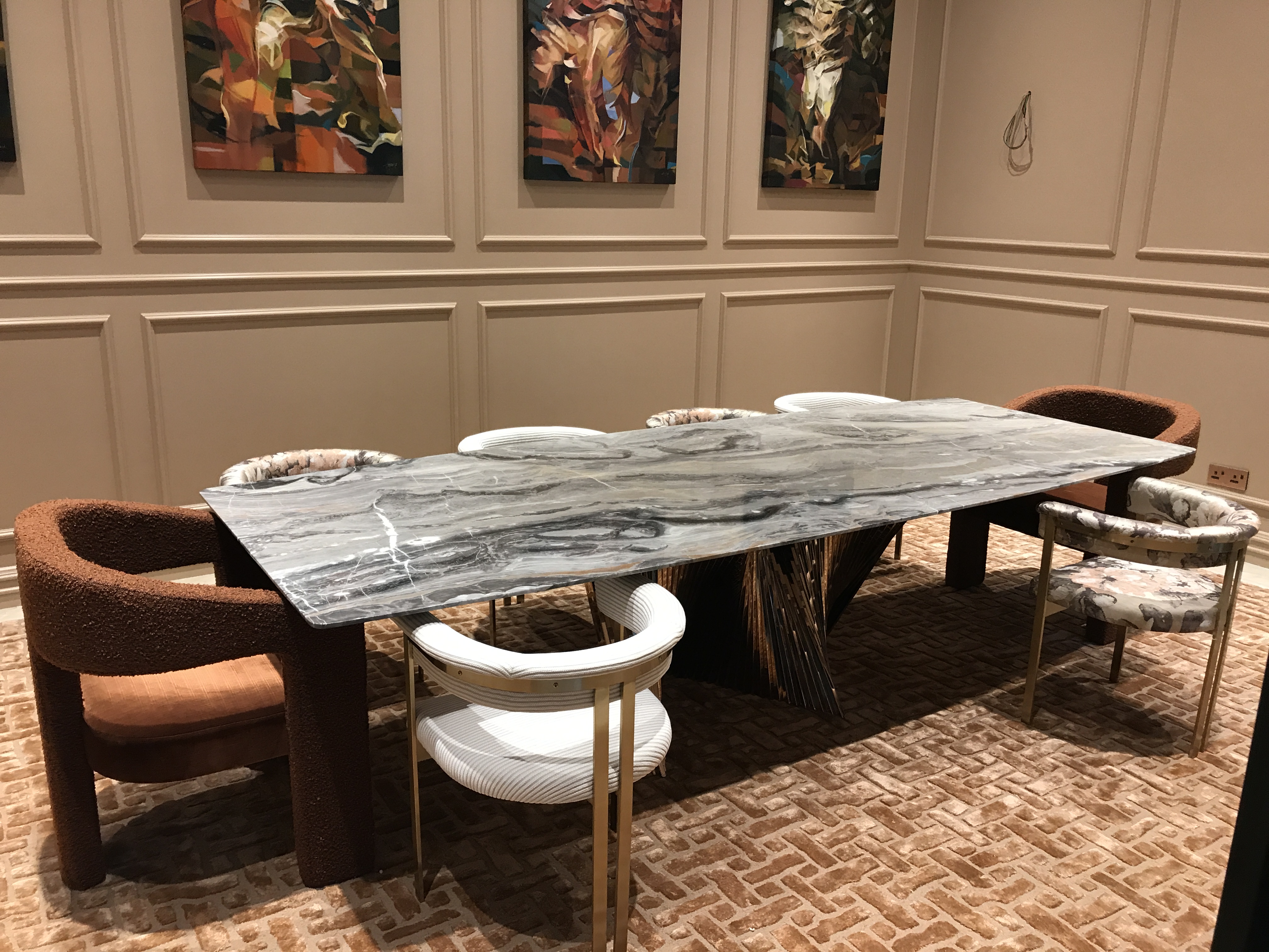 Moore 2 Arabescato Orobico | Marble Dining Table | Decasa Marble Marble Dining Table