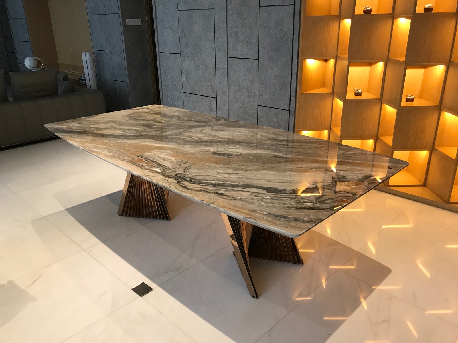 Moore Arabescato Orobico | Marble Dining Table | Decasa Marble Marble Dining Table