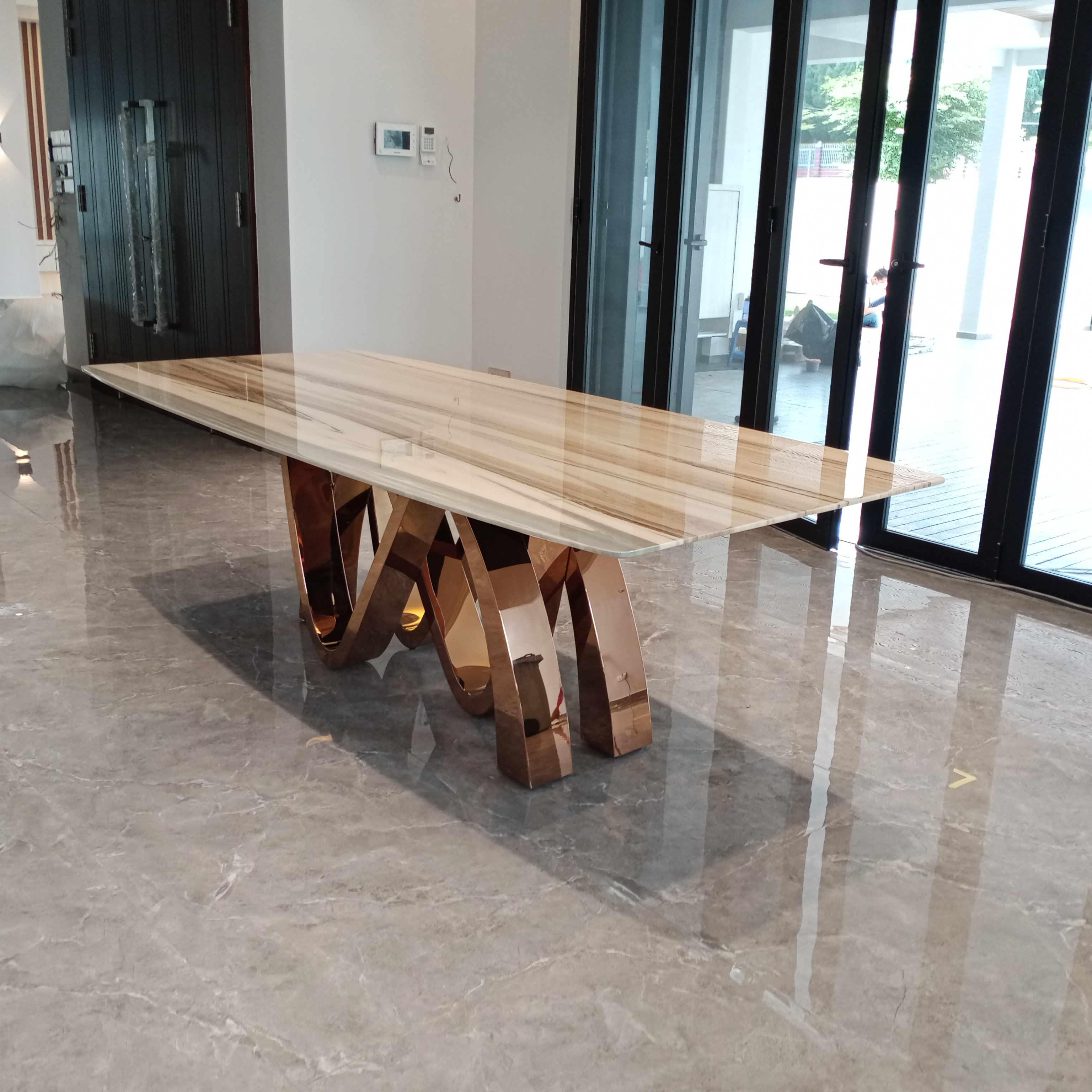 Serra Palisandro Classico | Marble Dining Table | Decasa Marble Marble Dining Table