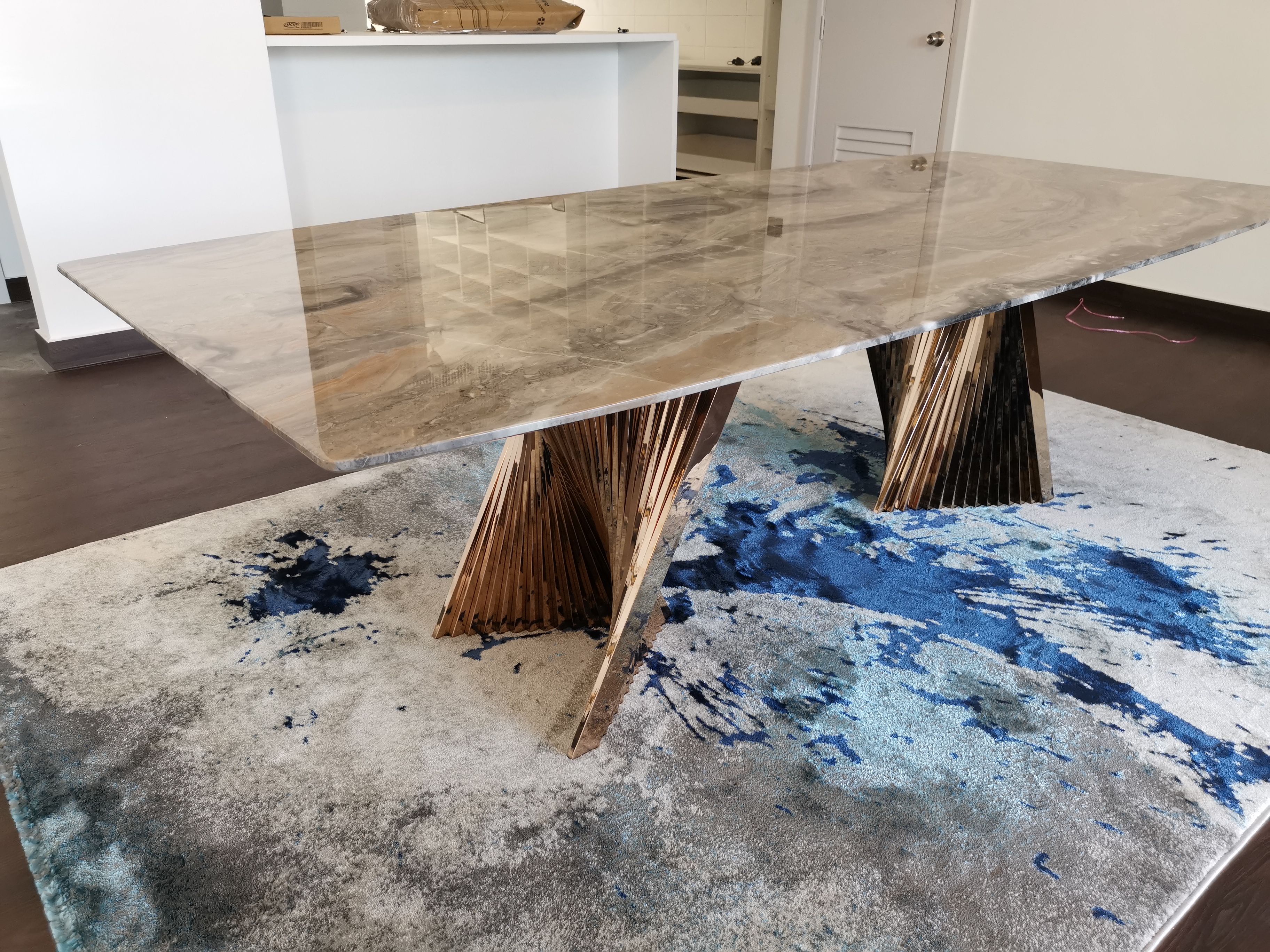 Moore Arabescato Orobico | Marble Dining Table | Decasa Marble Marble Dining Table