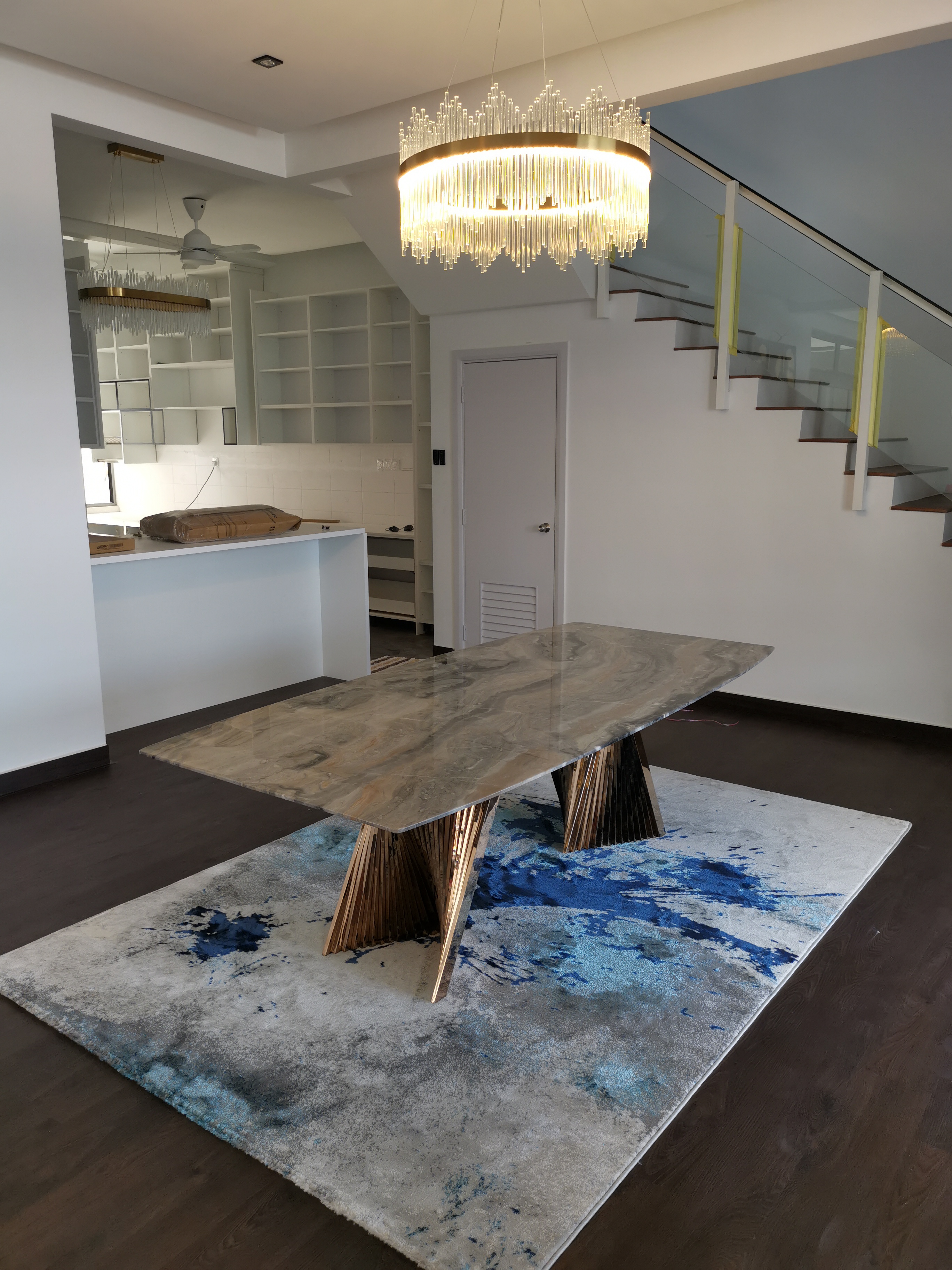 Moore Arabescato Orobico | Marble Dining Table | Decasa Marble Marble Dining Table